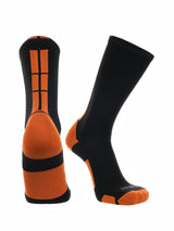 TCK Socks Poly Crew 3.0 W/back Stripe Black orange