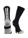 TCK Socks Poly Crew 3.0 W/back Stripe Black white