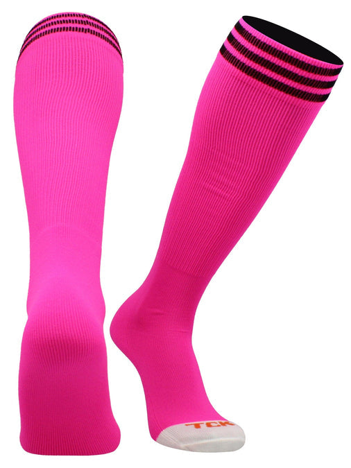 TCK Socks Prosport Tube Striped Otc Sock Hotpink/black