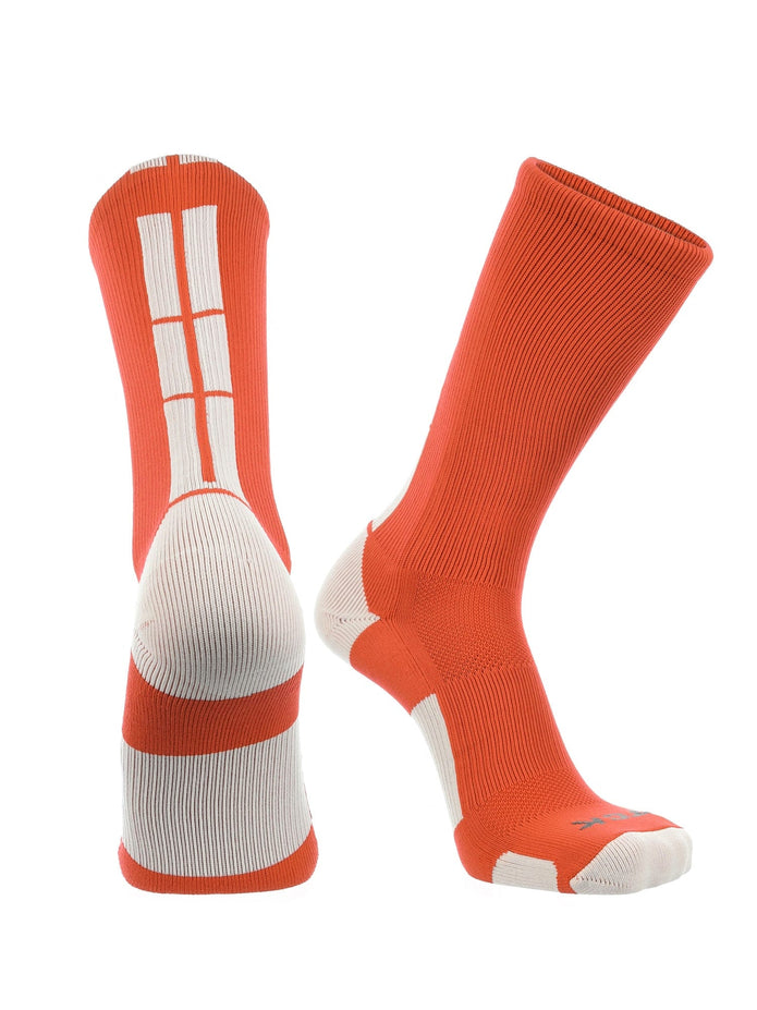 TCK Socks Poly Crew 3.0 W/back Stripe Orange white