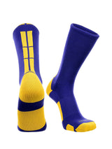 TCK Socks Poly Crew 3.0 W/back Stripe Purple gold