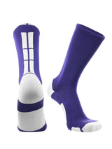 TCK Socks Poly Crew 3.0 W/back Stripe Purple white