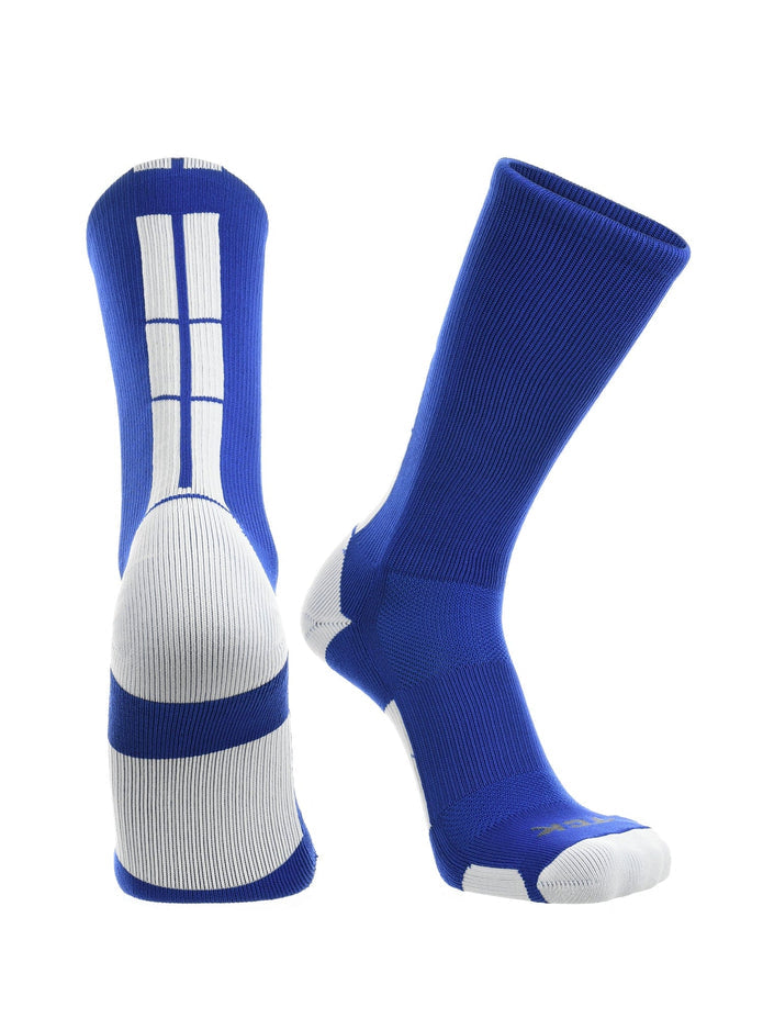 TCK Socks Poly Crew 3.0 W/back Stripe Royal white