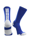 TCK Socks Poly Crew 3.0 W/back Stripe Royal white