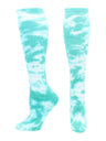 TCK Socks Tie Dye Multisport Tube Socks Soccer Softball Teal/white