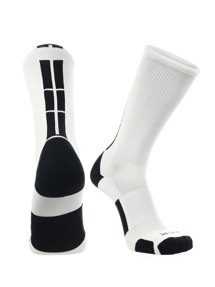 TCK Socks Poly Crew 3.0 W/back Stripe White black