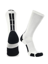 TCK Socks Poly Crew 3.0 W/back Stripe White black