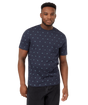 Tentree Men's Bike Around Print T-Shirt - Midnight Blue Heather/Tourmaline Midnight Blue Heather/Tourmaline