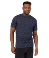 Tentree Men's Bike Around Print T-Shirt - Midnight Blue Heather/Tourmaline Midnight Blue Heather/Tourmaline