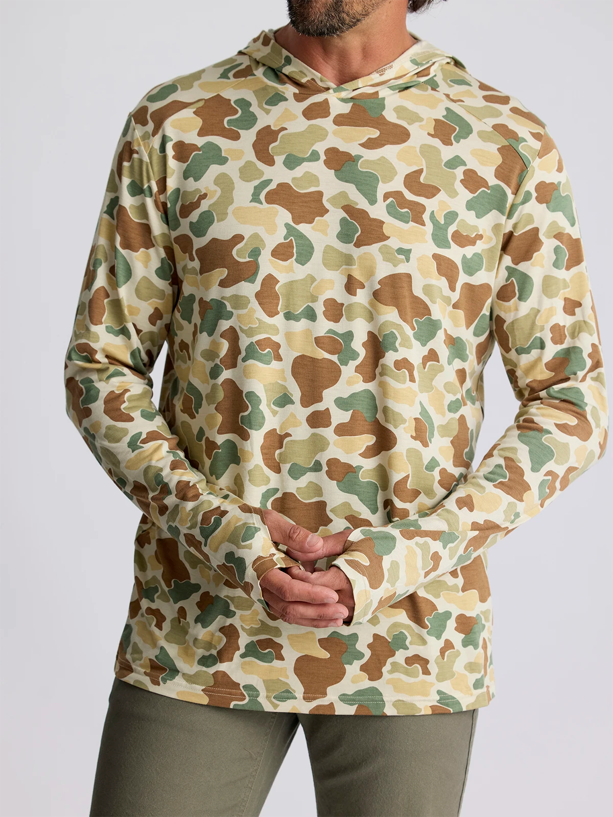 Free Fly Apparel Men's Bamboo Shade Hoodie - Vintage Camo Vintage Camo