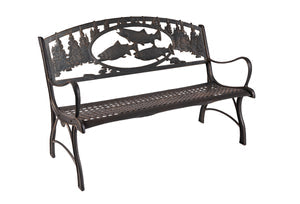 Painted Sky Designs Garden Bench Cast Iron Trout