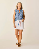 Carve Designs Dylan Tank - Navy Garden Navy Garden