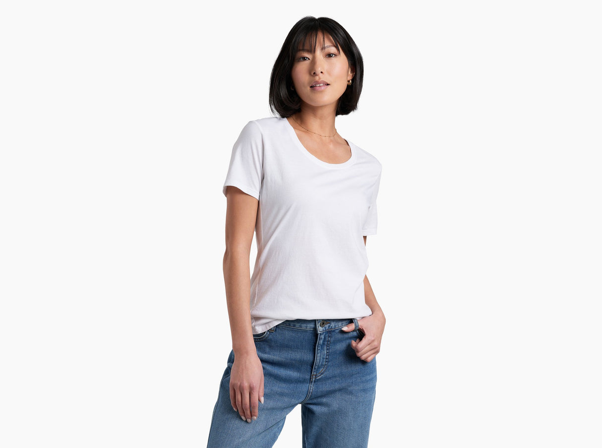 Kuhl Clothing Women's Arabella Scoop Short-Sleeve Shirt - White White