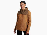 Kuhl Clothing Women's Artisan Hooded Shirtjak Dark khaki