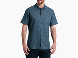 Kuhl Clothing Mens Persuadr Short-sleeve Charcoal Blue