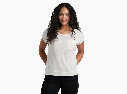 Kuhl Clothing Women's Brisa Twist Short-Sleeve Shirt - Ivory Ivory