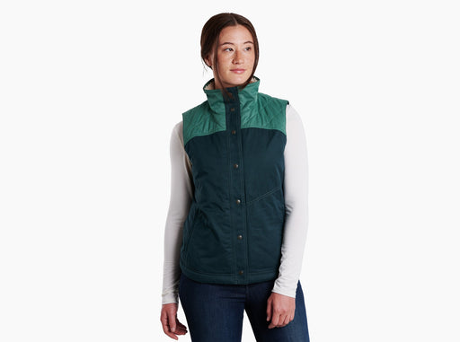 Kuhl Clothing Women's Celeste Lined Vest Wildwood/evergreen