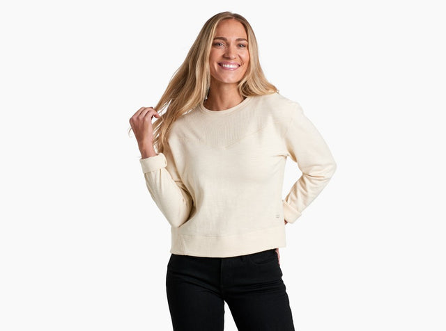 Kuhl Clothing Womens Lola Pullover Sweatshirt Ivory