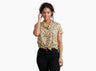 Kuhl Clothing Women's Elsie Short-Sleeve Shirt - Honeycomb Floral Honeycomb Floral