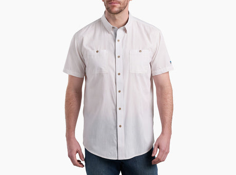 Kuhl Clothing Men's Karib Stripe Short-Sleeve Shirt - Sea Salt Sea Salt