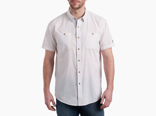 Kuhl Clothing Men's Karib Stripe Short-Sleeve Shirt - Sea Salt Sea Salt