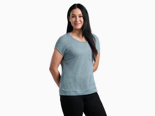 Kuhl Clothing Women's Brisa Twist Short-Sleeve Shirt - Eucalyptus Eucalyptus