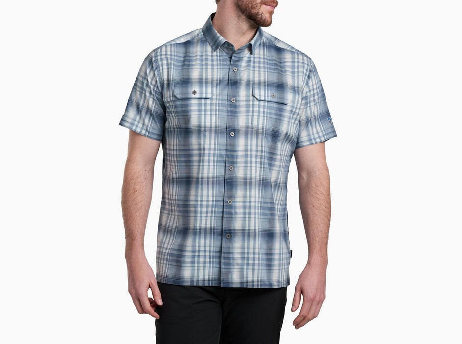 Kuhl Clothing Men's Response Short Sleeve Shirt Sail Blue