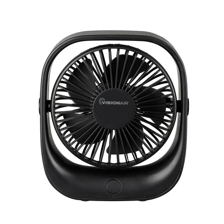 Vision Air 5-inch Rechargeable USB Fan - Black