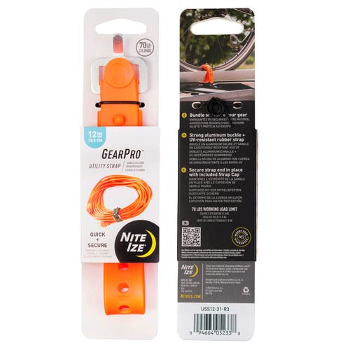 Nite Ize Gearpro Utility Strap - Bright Orange 12 In Bright orange