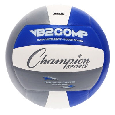 CHAMPION SPORTS Official Size VB2 Pro Comp Volleyball, Gray/Blue/White Gray/blue/white