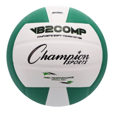 CHAMPION SPORTS Official Size VB2 Pro Comp Volleyball, Green/White Green/white