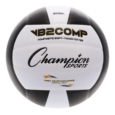 CHAMPION SPORTS Official Size VB2 Pro Comp Volleyball, Black/White Black/white