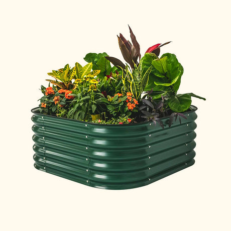 Vego Garden 4 In 1 Modular Metal 17in Raised Bed - Green