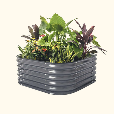 Vego Garden 4 In 1 Modular Metal 17in Raised Bed