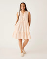 Carve Designs Women's Nellie Linen Dress - Peach Chambray Peach Chambray