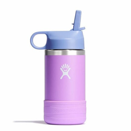 Hydro Flask Kids Wide Mouth Straw Lid Bottle And Boot 12 Oz - Anemone Anemone