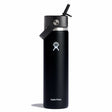 Hydro Flask Wide Flex Straw Cap Bottle 24oz Black Black