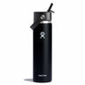 Hydro Flask Wide Flex Straw Cap Bottle 24oz Black Black