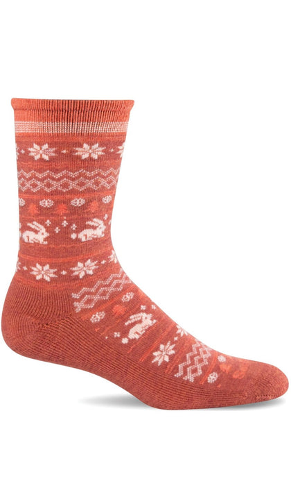 Sockwell Women's Folksy Fairisle Sock - Red Rock Red Rock