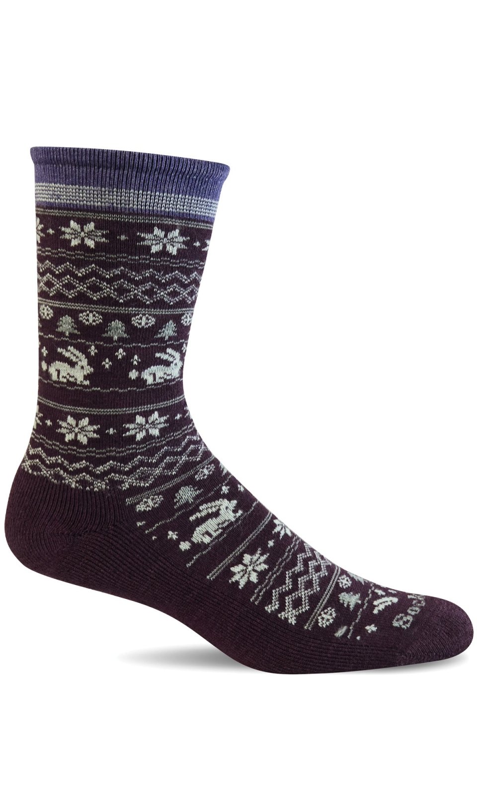 Sockwell Women's Folksy Fairisle Sock - Blackberry Blackberry