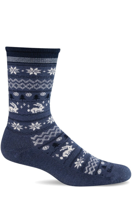 Sockwell Women's Folksy Fairisle Sock - Denim Denim