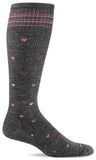 Sockwell Women's Full Heart Moderate Graduated Compression Sock - Charcoal Charcoal