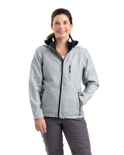 Berne Women's Hooded Softshell Jacket Grey