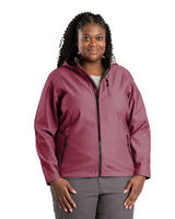 Berne Women's Hooded Softshell Jacket Maroon