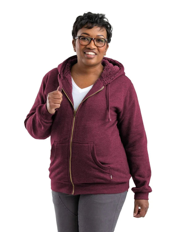 Berne Women's Insulated Full-zip Hooded Sweatshirt Cabernet