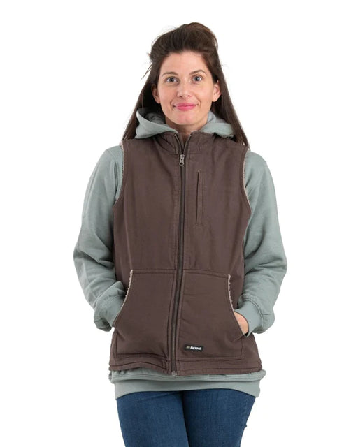 Berne Women's Sherpa-lined Softstone Duck Vest Tuscan