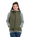 Berne Women's Sherpa-lined Softstone Duck Vest Cedar green