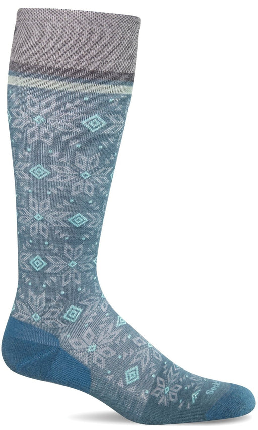 Sockwell Women's Winterland Moderate Graduated Compression Sock - Blueridge Shimmer Blueridge Shimmer