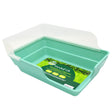 Oxbow Animal Health Enriched Life Rectangle Litter Pan with Removable Shield Mint Green