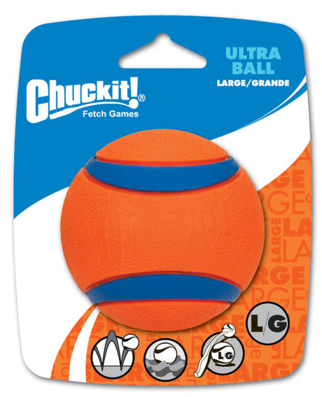 Chuckit! Ultra Ball Dog Toy - Medium / Large / X-Large Orange / Blue